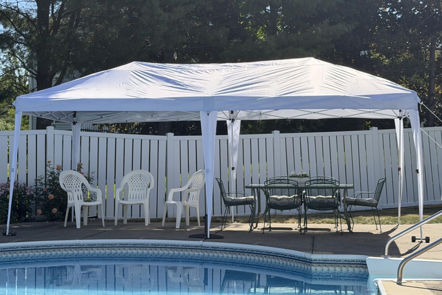 Aoxun 10x20 Pop Up Canopy Tent with 6 Removable Sidewalls, One Push Party Tent Waterproof Outdoor Canopy with 3 Adjustable Height, Portable Tents for Parties, Wedding, Commercial, Market customer photo 2