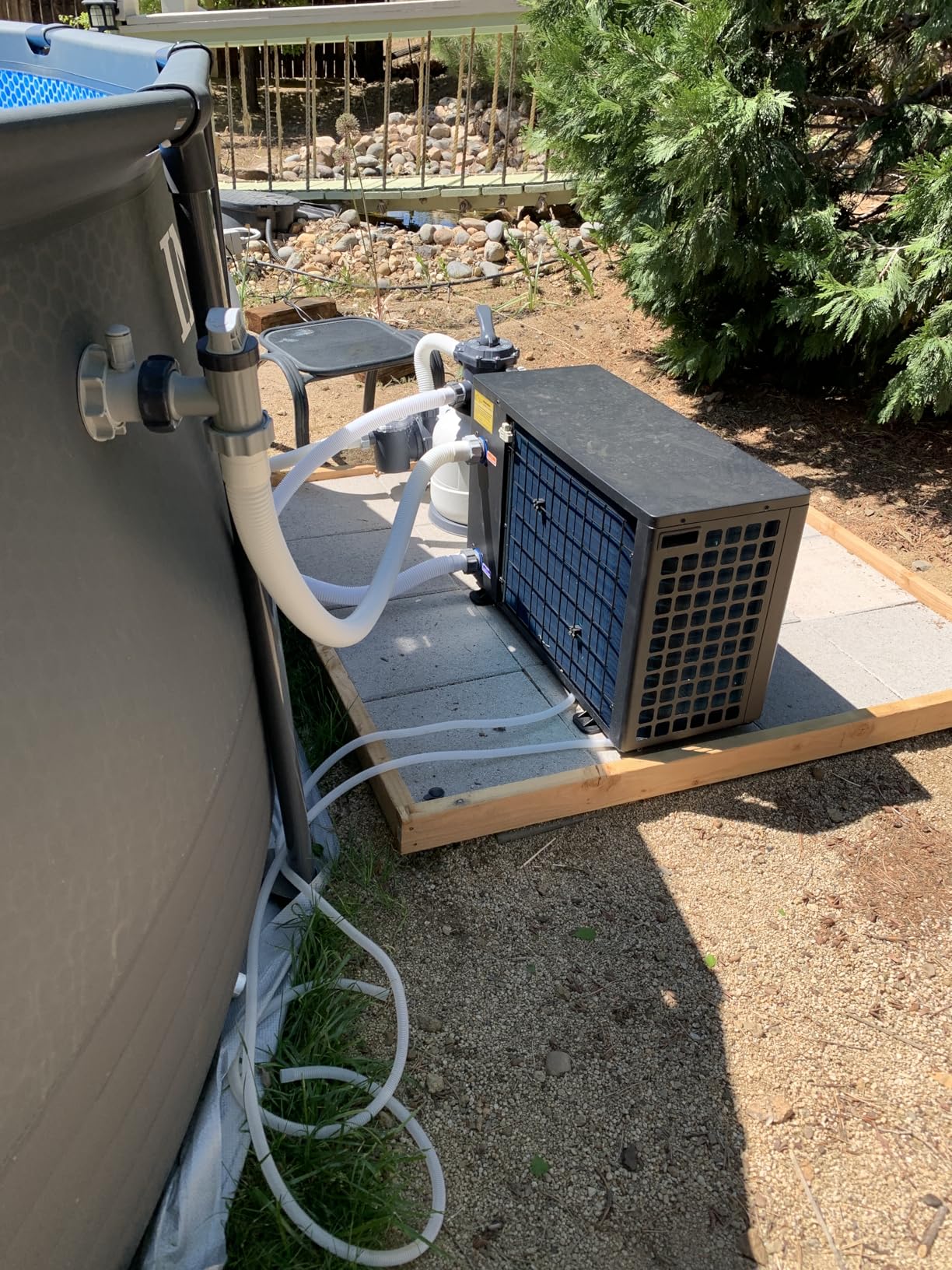 105000BTU Inverter Electric Pool Heater, Smart WiFi Control Pool Heat Pump for 30000 Gallons Inground Swimming Pools, Timer Function, Heat and Cool, Energy Efficient, V30 customer photo 1