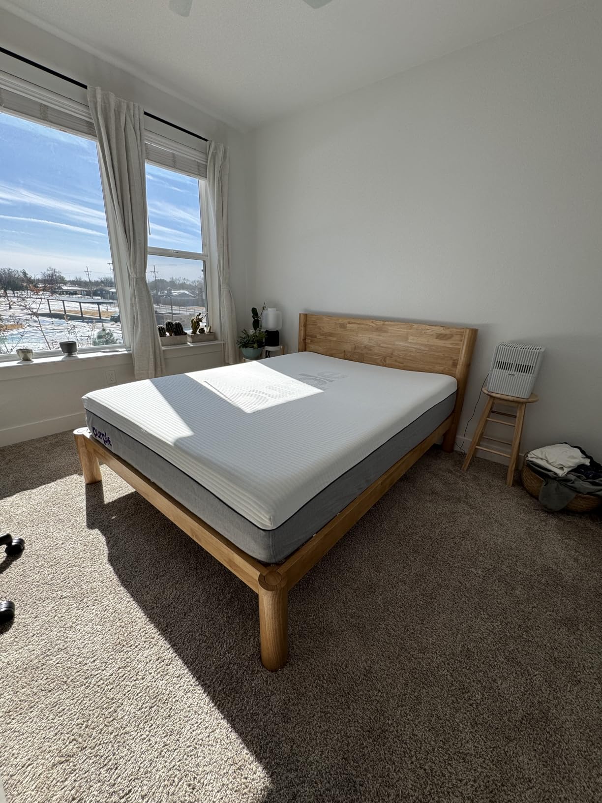 FLEXISPOT Hako G2 Japanese Joinery Bed Frame, Solid Rubberwood Queen Platform Bed with Storage Headboard, IAS&SGS Certified, Japandi Minimalist Style, No Tools Assembly, 10-Year Warranty, Natural Oak customer photo 2