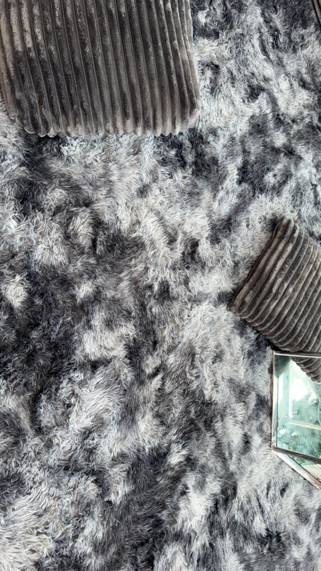 8x10 Area Rugs for Living Room Bedroom: Black Grey Soft Fluffy Shag Upgrade Non-Slip High Pile Carpet Large Fuzzy Plush Indoor Floor Decor Shaggy Rug for Kid Boys Girls Playroom Nursery Modern Home customer photo 2