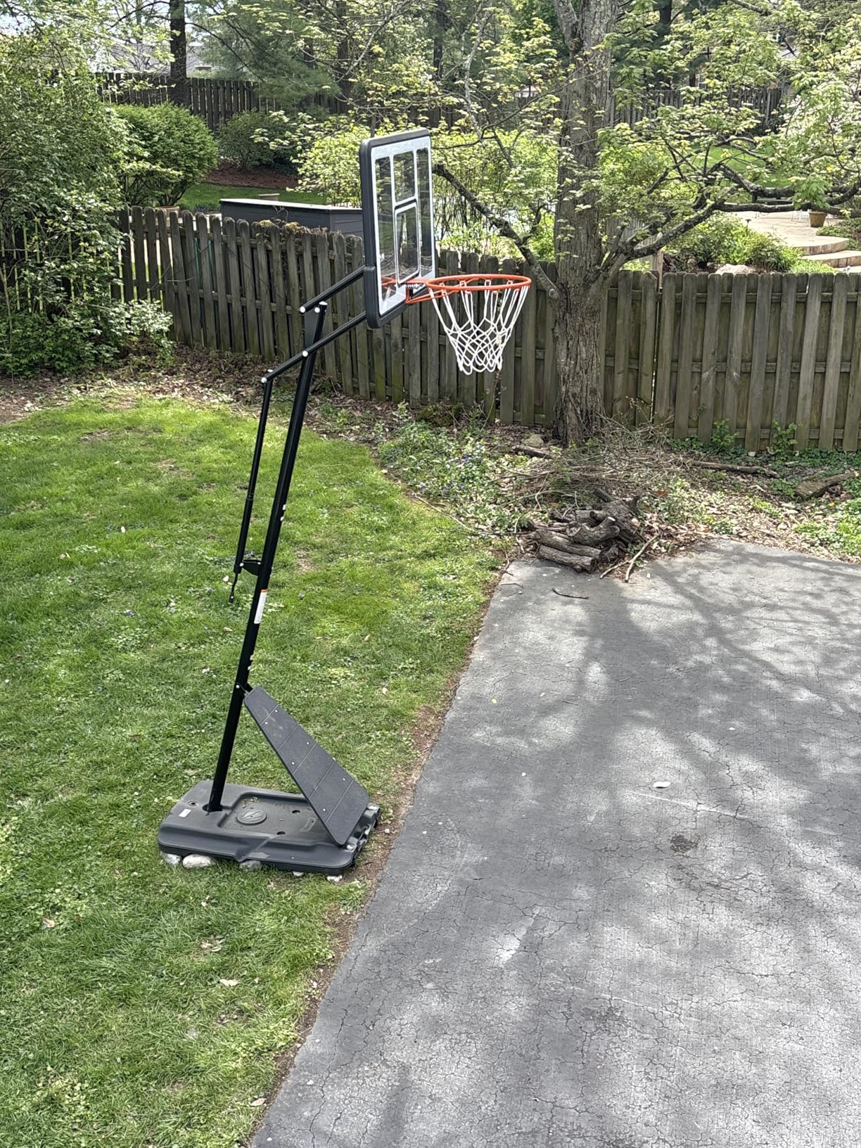 AWII SPORT Basketball Hoop Outdoor 40&44&48 Inch Impact Backboard, 5.3-10FT Height Adjustable Basketball Hoop Goal System with Portable Wheels for Adults customer photo 1