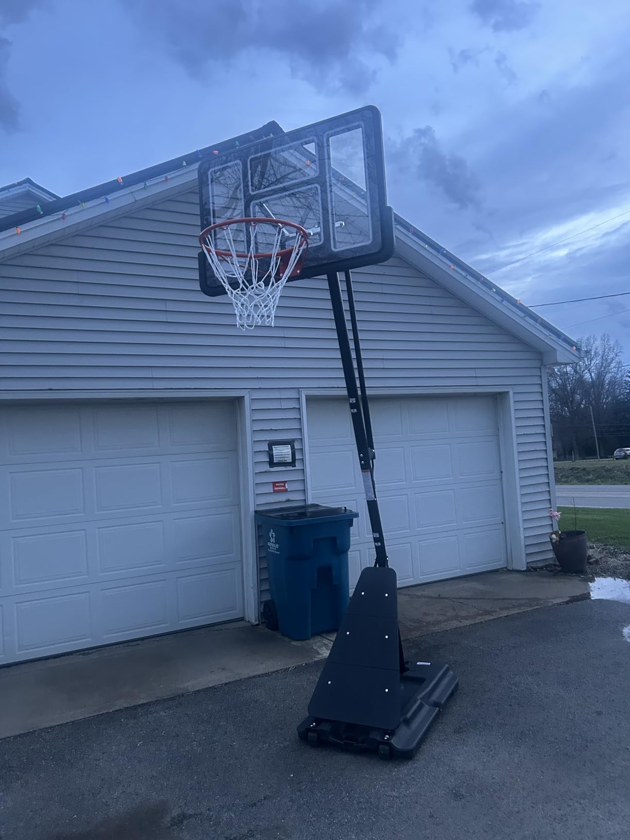 AWII SPORT Basketball Hoop Outdoor 40&44&48 Inch Impact Backboard, 5.3-10FT Height Adjustable Basketball Hoop Goal System with Portable Wheels for Adults customer photo 2