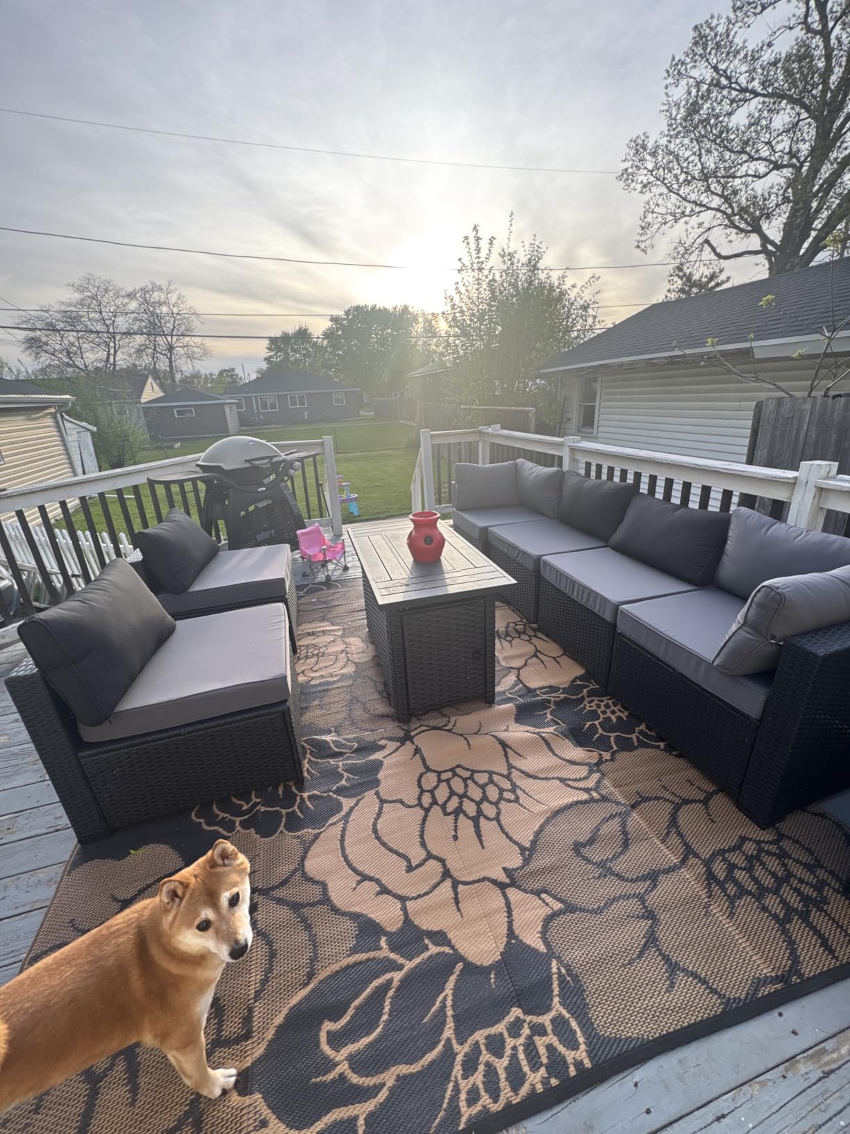 Aoxun 8 Piece Patio Furniture Set with 44