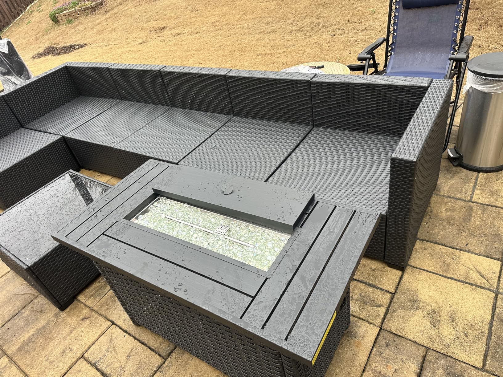 Aoxun 8 Piece Patio Furniture Set with 44