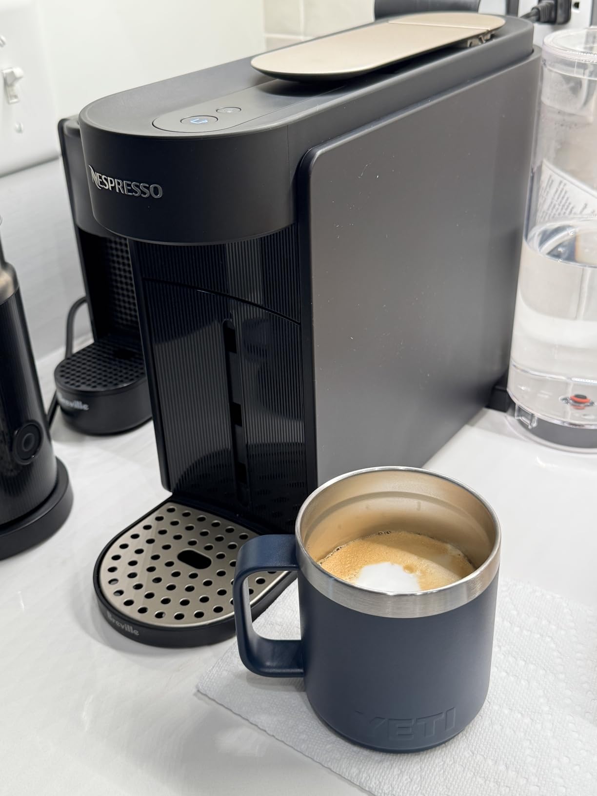 Vertuo Up Coffee and Espresso Maker with Aeroccino, by Breville, Ink Black customer photo 1