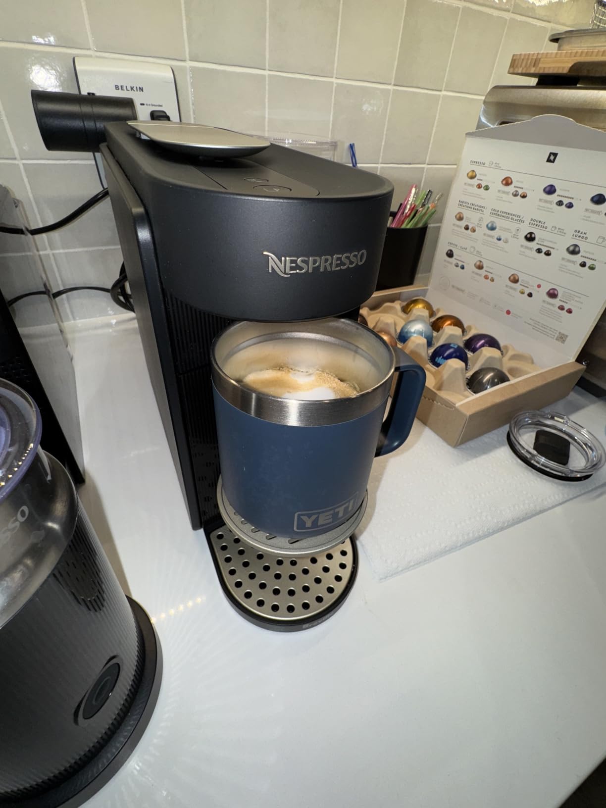 Vertuo Up Coffee and Espresso Maker with Aeroccino, by Breville, Ink Black customer photo 2