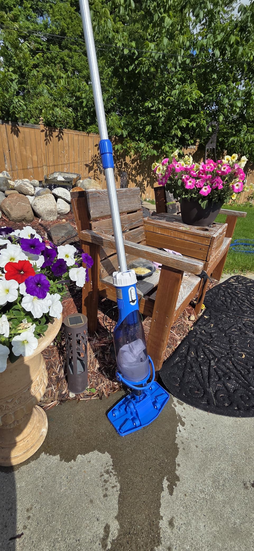 Cordless Pool Vacuum with Telescopic Pole, 18.5 GPM Powerful Suction, 1.5H Supercharge Technology, Handheld Pool Vacuum Cleaner for Above Ground/Inground Pools, Hot Tubs customer photo 1