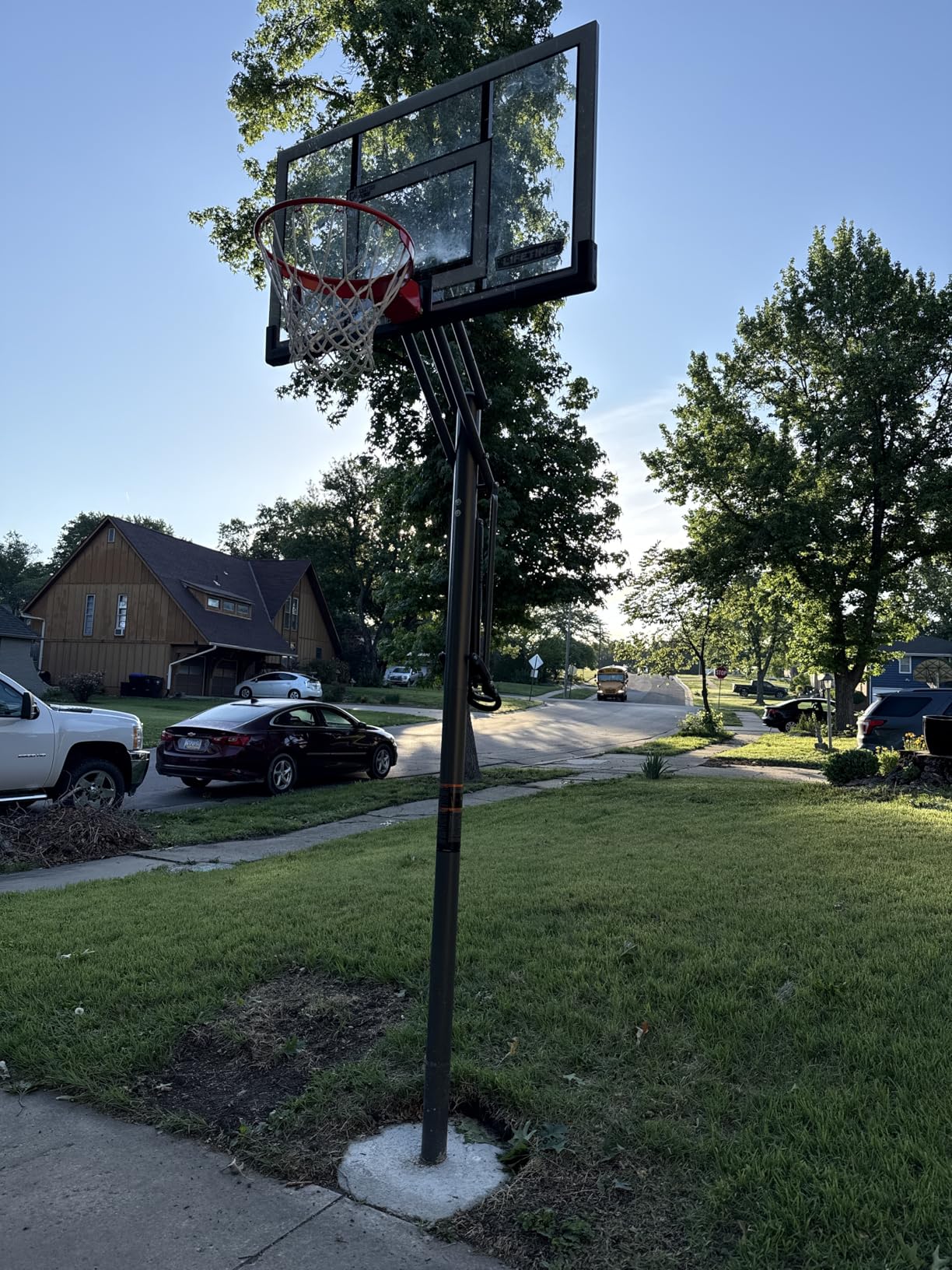 Lifetime NBA In-Ground Basketball Hoop, 54 Inch Shatterproof Backboard, Adjustable Height 7.5-10 Ft, Power Lift Adjust, Slam-It Pro Rim, Polycarbonate and Steel customer photo 2