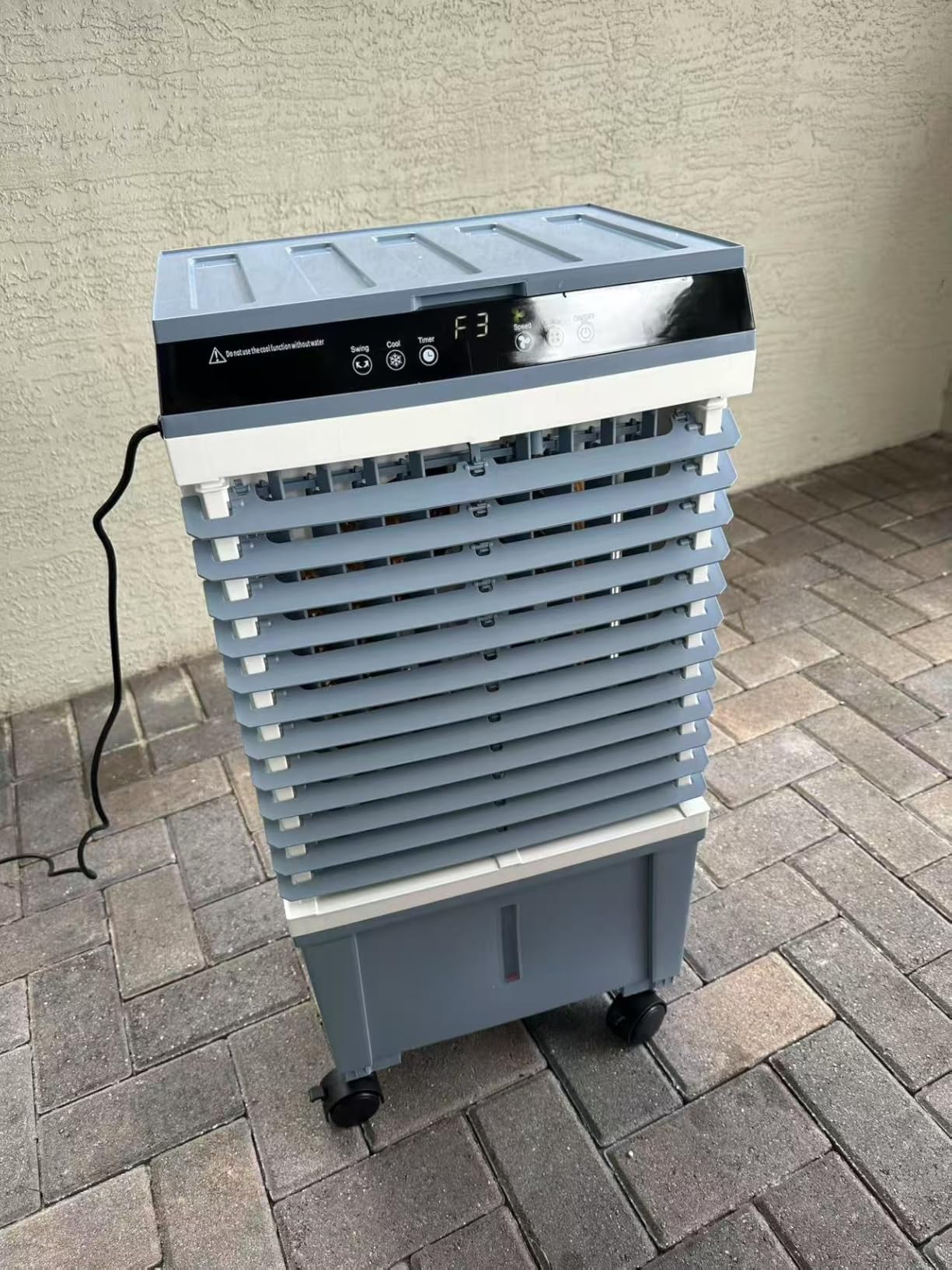 3400CFM Swamp Cooler, 4-IN-1 Evaporative Air Conditioners With 13.5 Gal Water Tank, 4 Ice Packs, Remote, 12H Timer, 120°Oscillation, 36