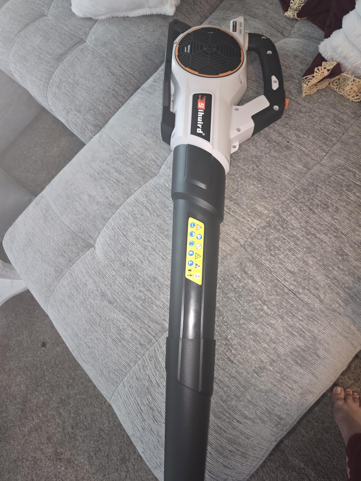 Sihuird Leaf Blower Cordless, 765CFM Electric Leaf Blowers with 2 x 7.8Ah Batteries and Dual Rapid Charger, 3-Speed & Turbo Mode, with LED lighting, Shoulder Strap, Blowers for Lawn Care - SL9501 customer photo 2
