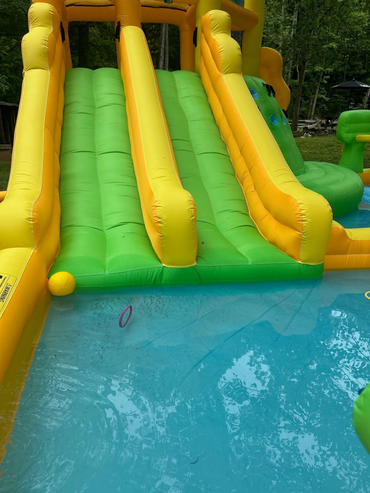 AirMyFun Inflatable Water Slide for Kids Backyard, 10 in 1 Water Park with Double Long Slides, Climbing Wall, Basketball Hoop, Water Cannon, Inflatable Water Bounce House with Blower customer photo 2