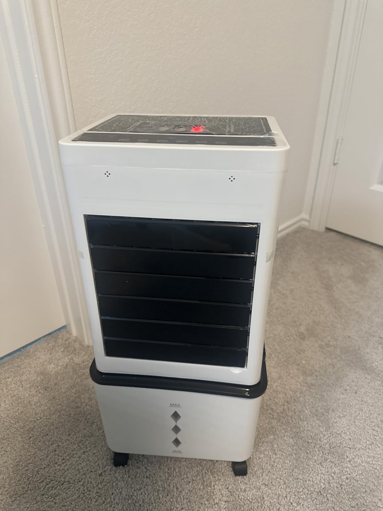 Grelife Evaporative Air Cooler with 10L (2.64 Gal) Large Tank, 8 Speeds & 3 Wind Modes, 80° Oscillation, 24H Timer, Remote Control, LED Display, Mist & Humidifier Function for Home Office Bedroom white customer photo 1