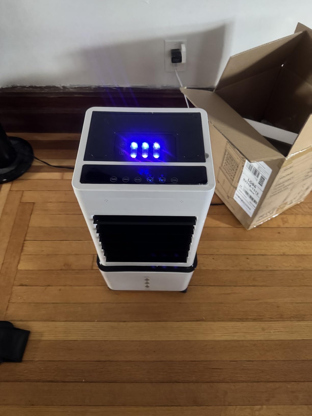 Grelife Evaporative Air Cooler with 10L (2.64 Gal) Large Tank, 8 Speeds & 3 Wind Modes, 80° Oscillation, 24H Timer, Remote Control, LED Display, Mist & Humidifier Function for Home Office Bedroom white customer photo 2