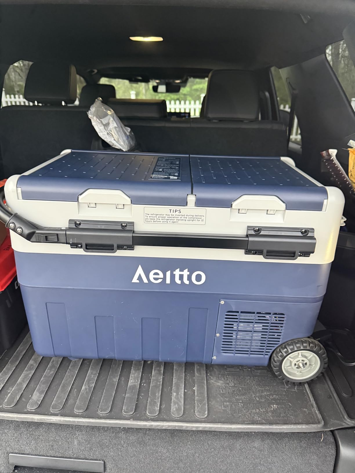 Aeitto 12 Volt Car Refrigerator, 32QT(30L) Dual Zone Portable Car Fridge Freezer -4F-68F Electric Cooler Dual Temp Control Cooling Freezing 12/24V DC & 100-240V AC for Travel, Camping, RV, Road, Home customer photo 2