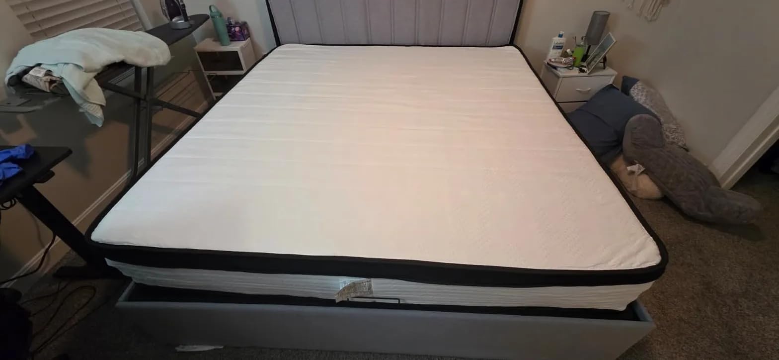 Avenco King Size Mattress, 12 Inch King Hybrid Mattress in a Box, Medium Firm Bed with Pocket Springs for Motion Isolation, Strong Edge Support, CertiPUR-US Certified customer photo 2