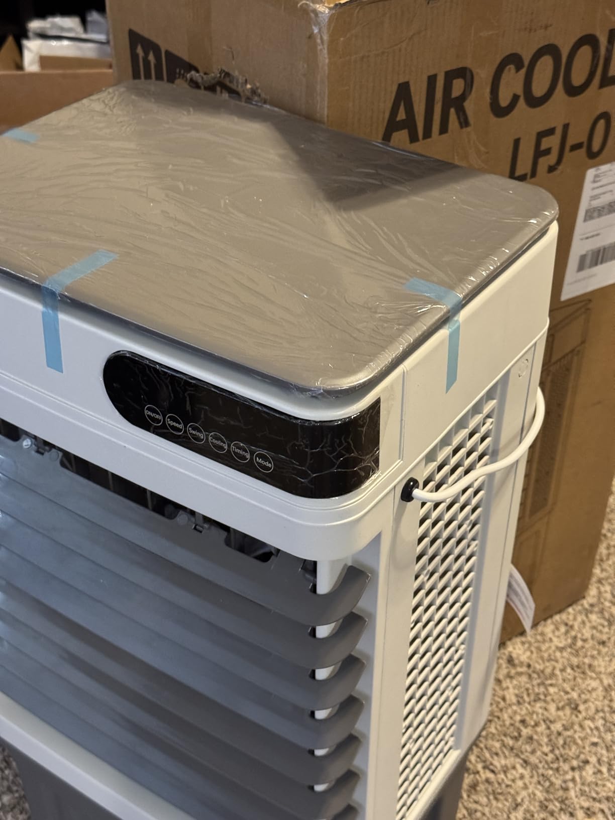 AKIRES 3600CFM Swamp Cooler, Evaporative Air Cooler with 13.5-Gal Water Tank, 4 Ice Packs, Evaporative Cooler for Outdoor Patio Garage Commercial Industrial Use (41IN) customer photo 2
