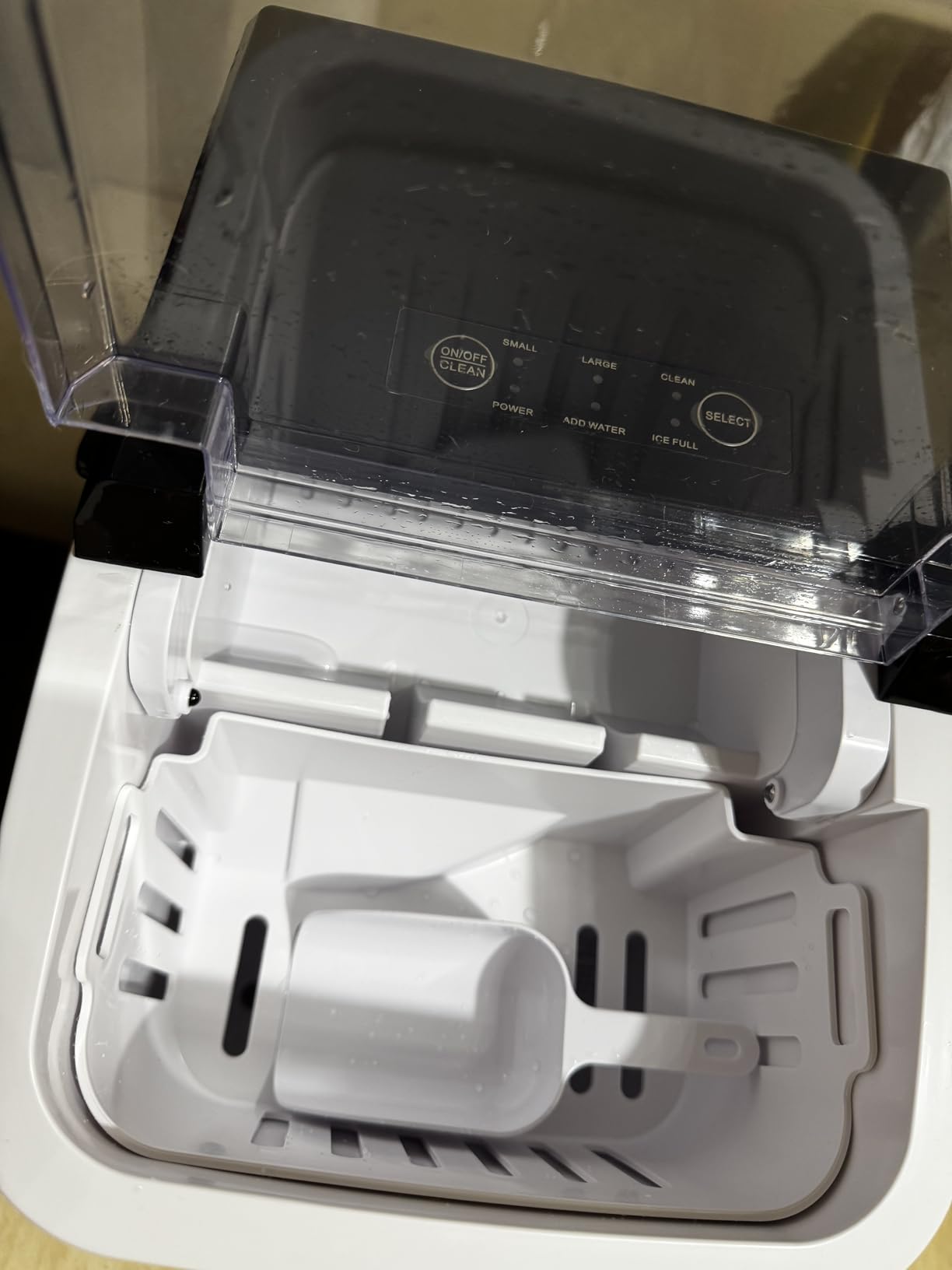 OLIXIS Countertop Ice Maker Machine with Handle, Auto-Cleaning Portable Ice Maker with Basket & Scoop, 26lbs in 24Hrs & 9 Ice Cubes in 6 Mins, 2 Ice Cube Sizes, for Home Party Camping RV (Black) customer photo 2