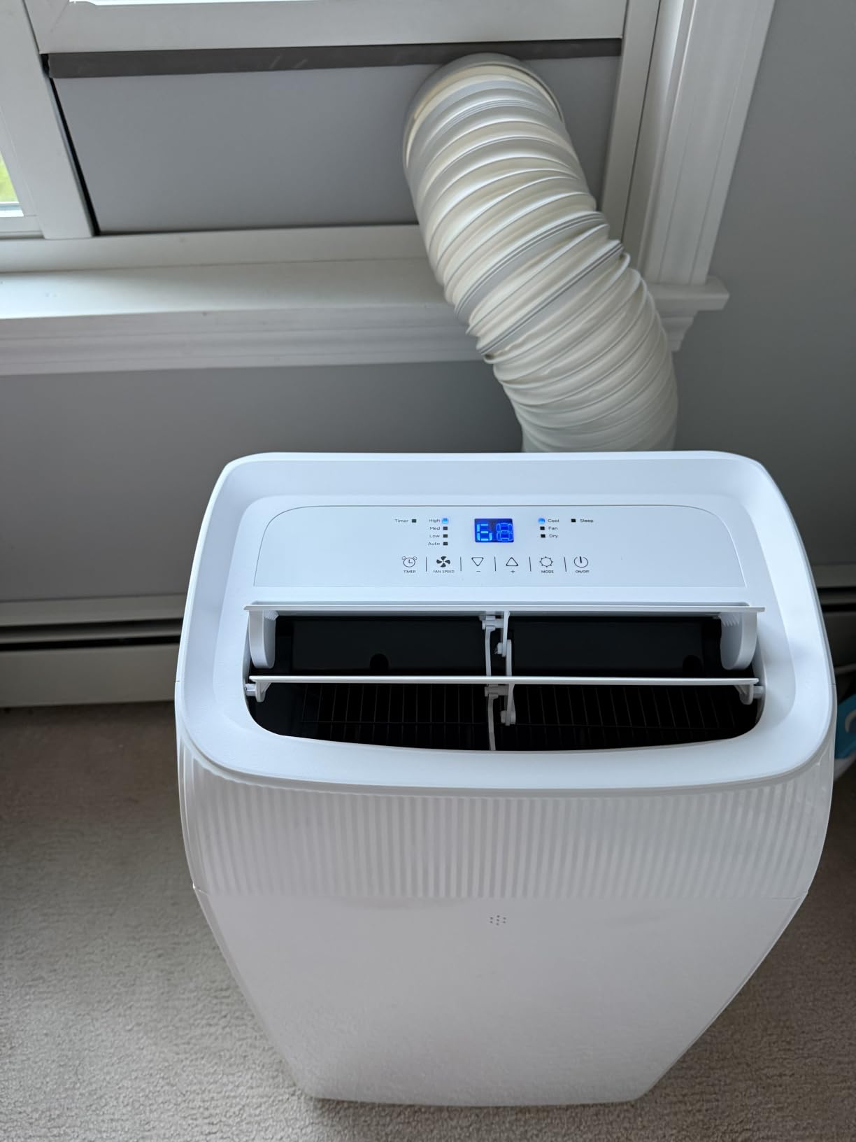 EnerGlow 14000BTU Portable Air Conditioner, 4-in-1 Cools 750 Sq.Ft, Quiet AC Unit with Fan & Dehumidifier, LED Display, Remote, Auto Swing, 24H Timer, Window Kit, for Bedroom/Office/Dorms/Apartment customer photo 1
