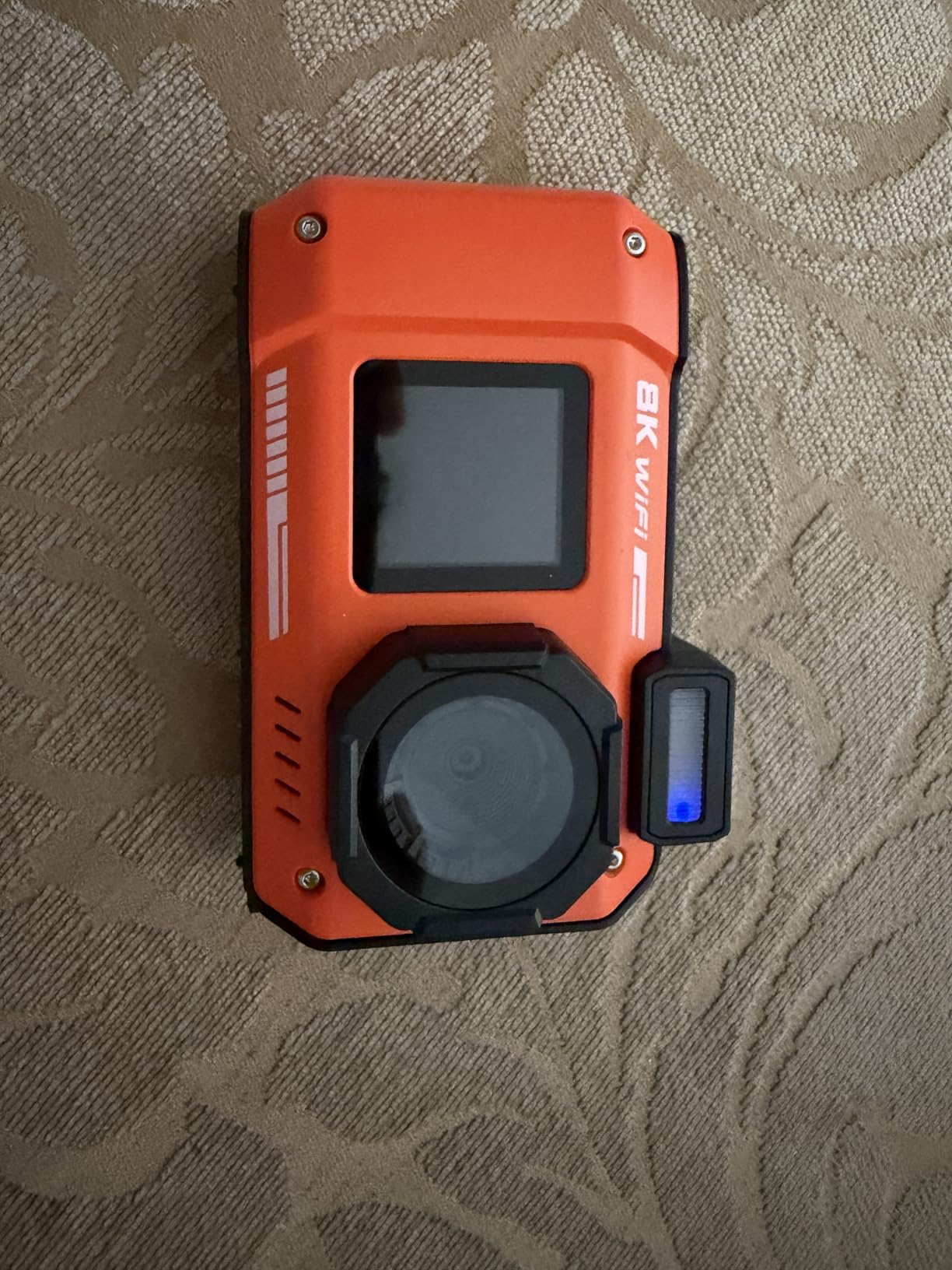8K Underwater Camera, WiFi 33FT 70MP Waterproof Camera for Snorkeling with 64GB Card, Rugged Dustproof Shockproof Dual-Screen Selfie 2500mAh Battery, Autofocus Point-and-Shoot Digital Camera(Orange) customer photo 1