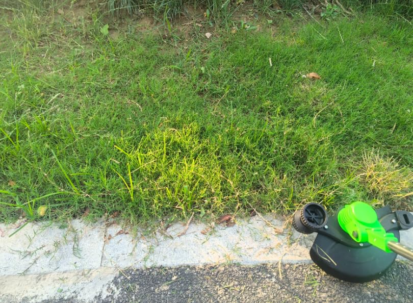 2026 New 48V 3 in 1 Cordless String Trimmer with Auto Spool Feed, 12'' Electric Weed Wacker Cordless, 2x4.0AH Electric Weed Eater Battery Powered with 10 Replacement Spools (1 Set, Green) customer photo 2