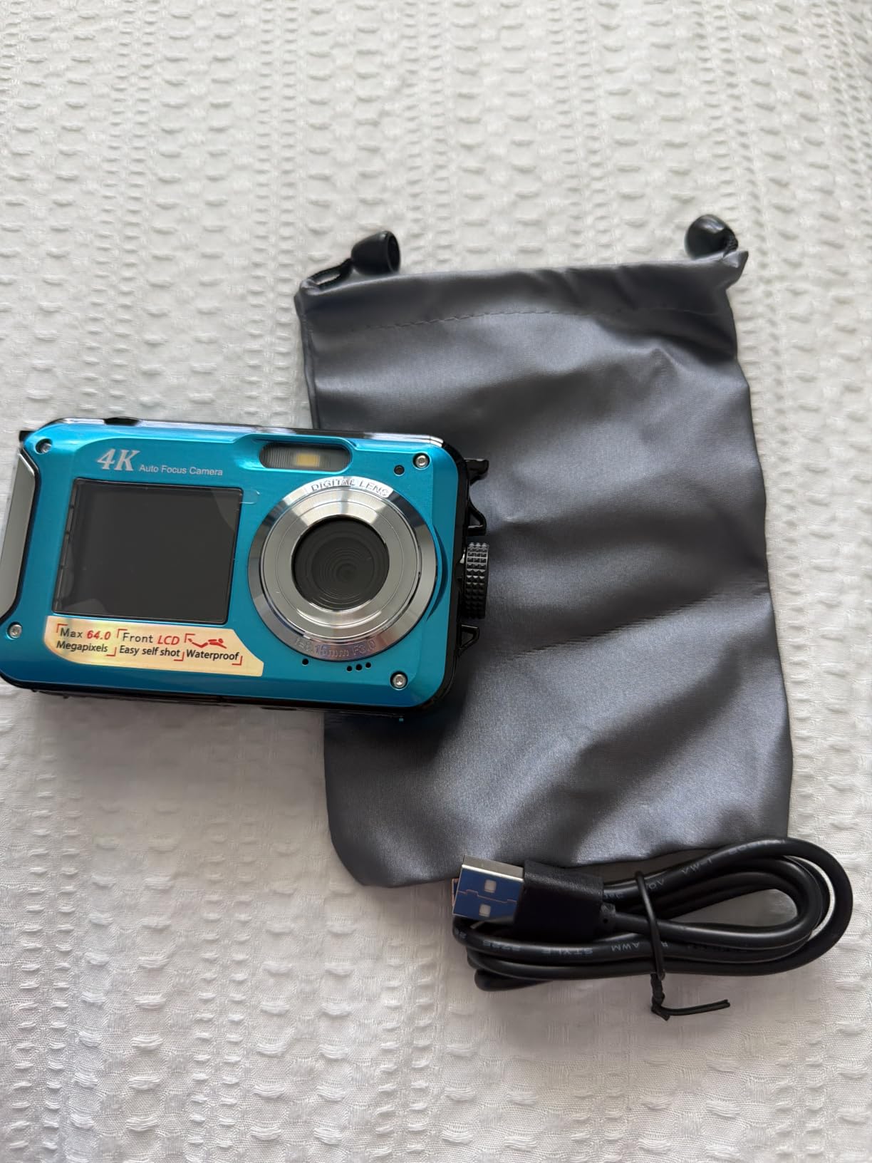 4K Underwater Camera 16FT Waterproof Camera with 32GB Card 64MP Autofocus Dual-Screen Selfie Underwater Camera for Snorkeling Waterproof Compact Floatable Digital Camera 1250mAh Battery Type-C customer photo 1