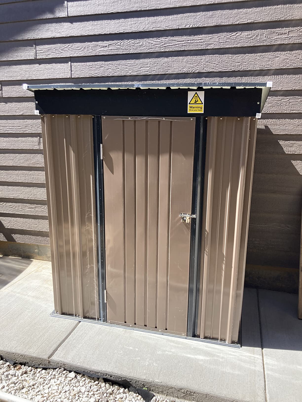 UDPATIO Outdoor Storage Shed 6x4 FT, Garden Resin Shed for Bike, Garbage Can, Tools, Outside Plastic Sheds with Floor for Backyard, Patio, Lawn, Grey & White customer photo 1