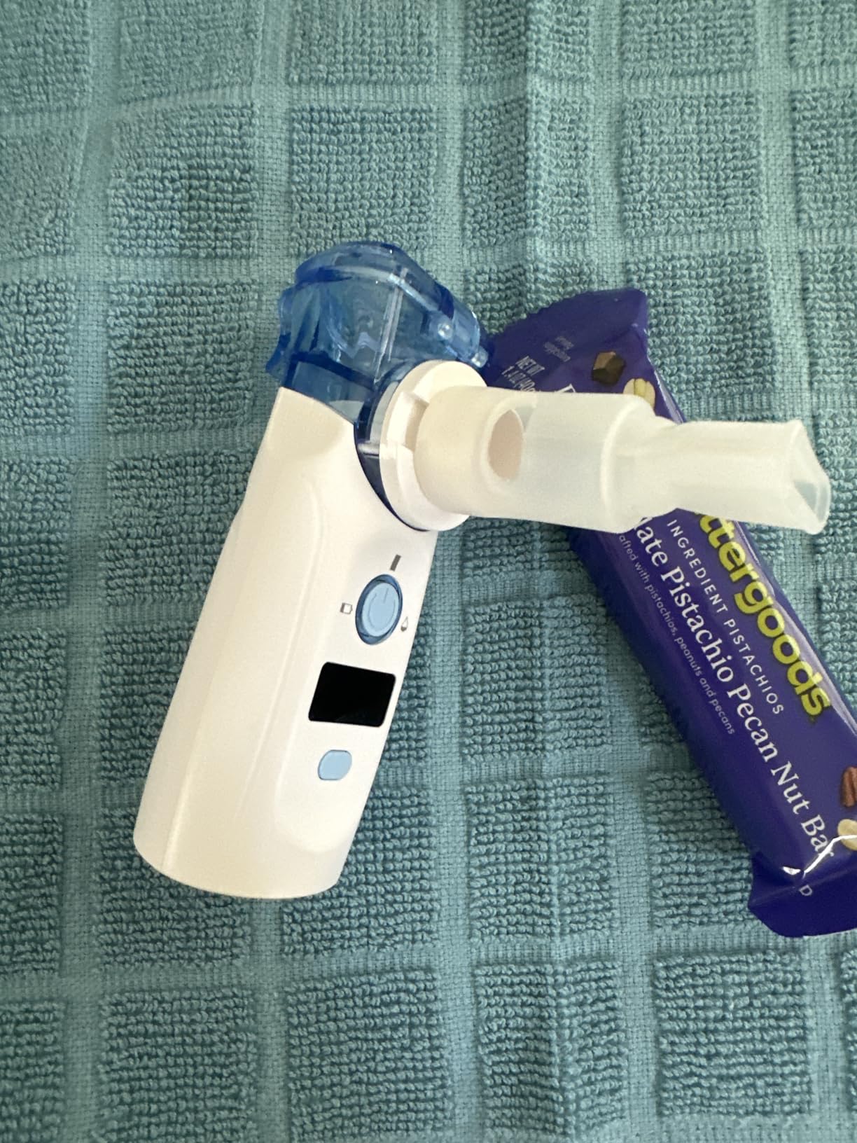 Portable Nebulizer - Smart Mesh Nebulizer with LED Timer Display, Quiet Rechargeable Handheld Nebulizer for Pets, Timed Auto-Off, Includes Masks & Mouthpiece APOWUS customer photo 1