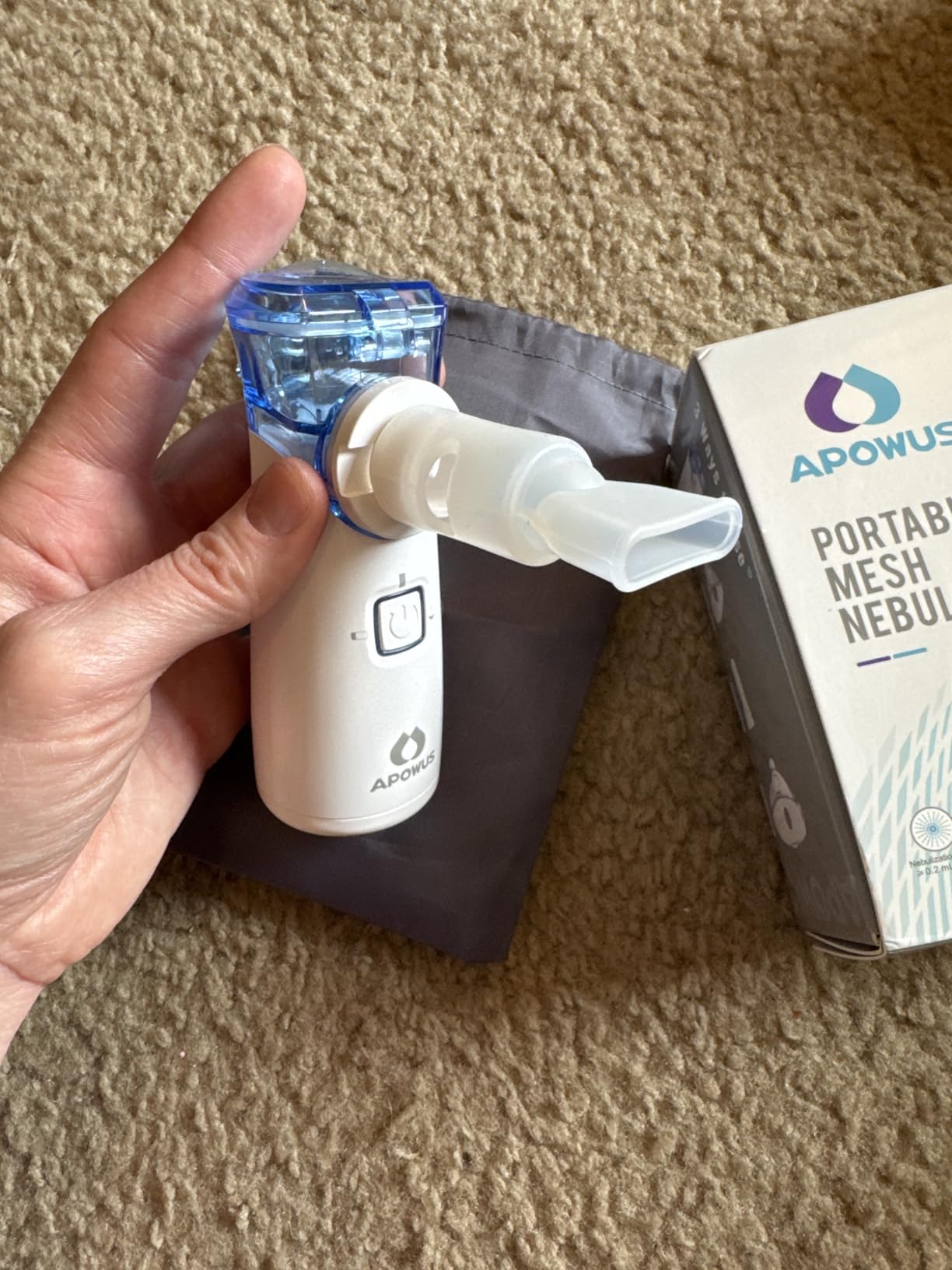 Portable Nebulizer with 2 Masks and 1 Mouthpiece Adjustable Mist Rate, Handheld Nebulizer Machine for Pets, Lightweight and Easy to Use customer photo 2