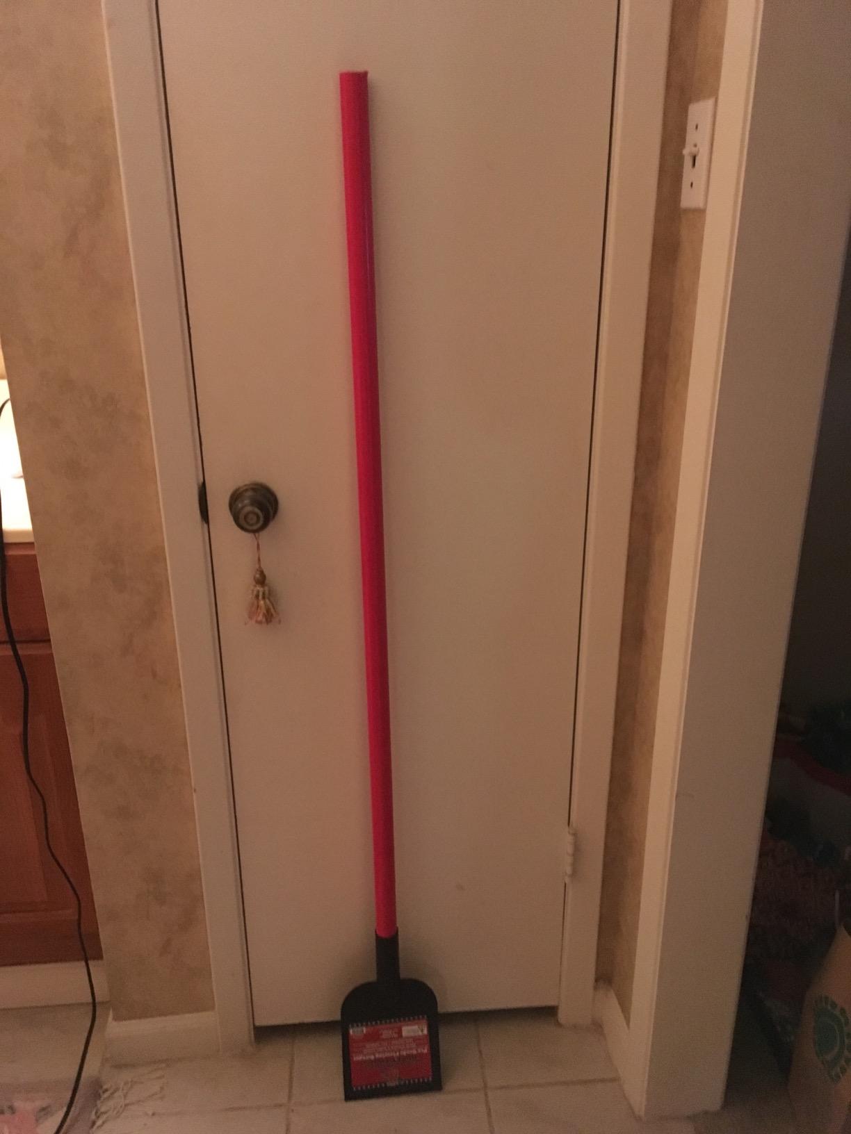Floor Scraper - Heavy Duty Scraper Tool with Long Fiberglass Handle for Tiles and Carpet Removal Tasks, Flat Shovel Design for Landscaping, Flooring Prep, and Surface Cleanup - 58-Inch customer photo 2