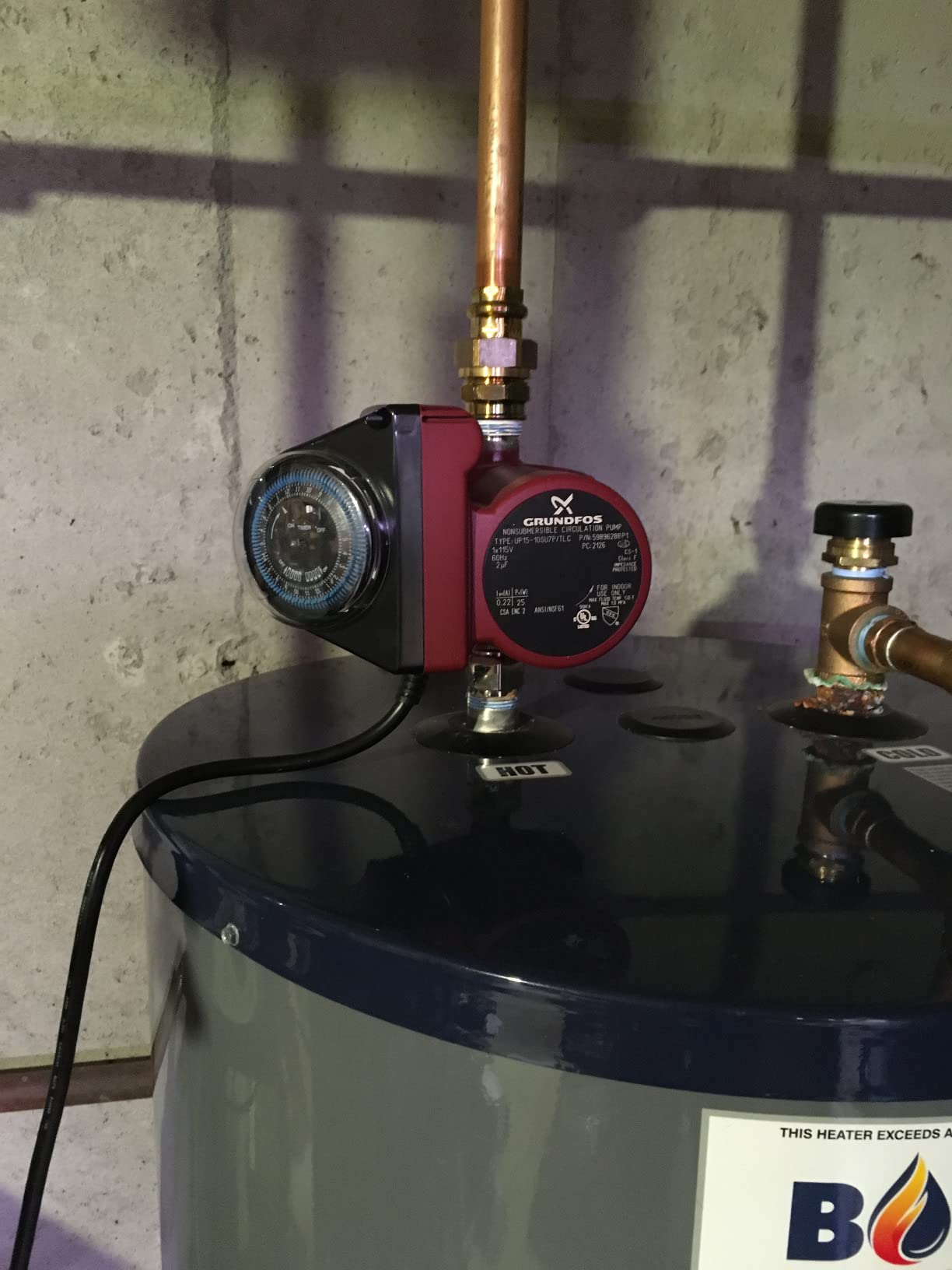 GRU-595916 Recirculating Hot Water Pump Comfort System 25 Watts, Easy Install, Entire Kit Included customer photo 2
