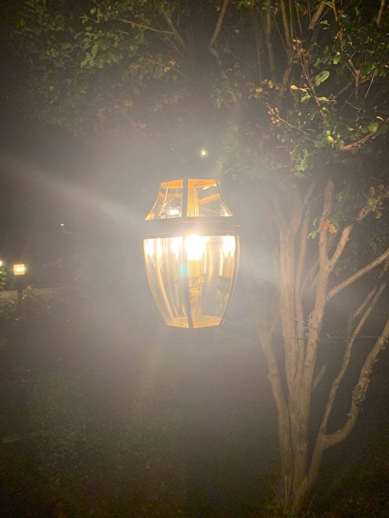 Quoizel Newbury 23 Inch Outdoor Post Lantern, Medici Bronze, 3-Light, Clear Beveled Glass, E12 Base, ETL Wet Rated customer photo 1