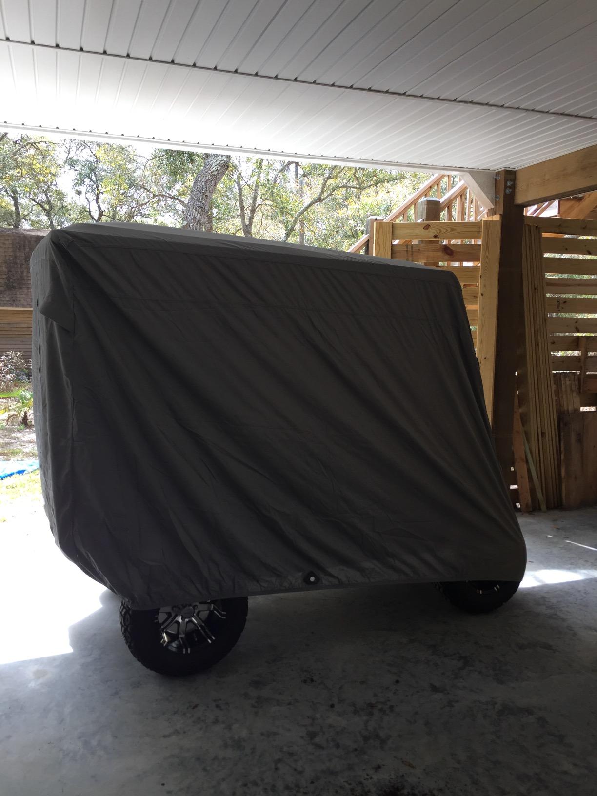 Formosa Covers Deluxe Golf Cart Cover 4 Passenger Extended Roof Premium Golf Cart Accessories All Weather fits 80