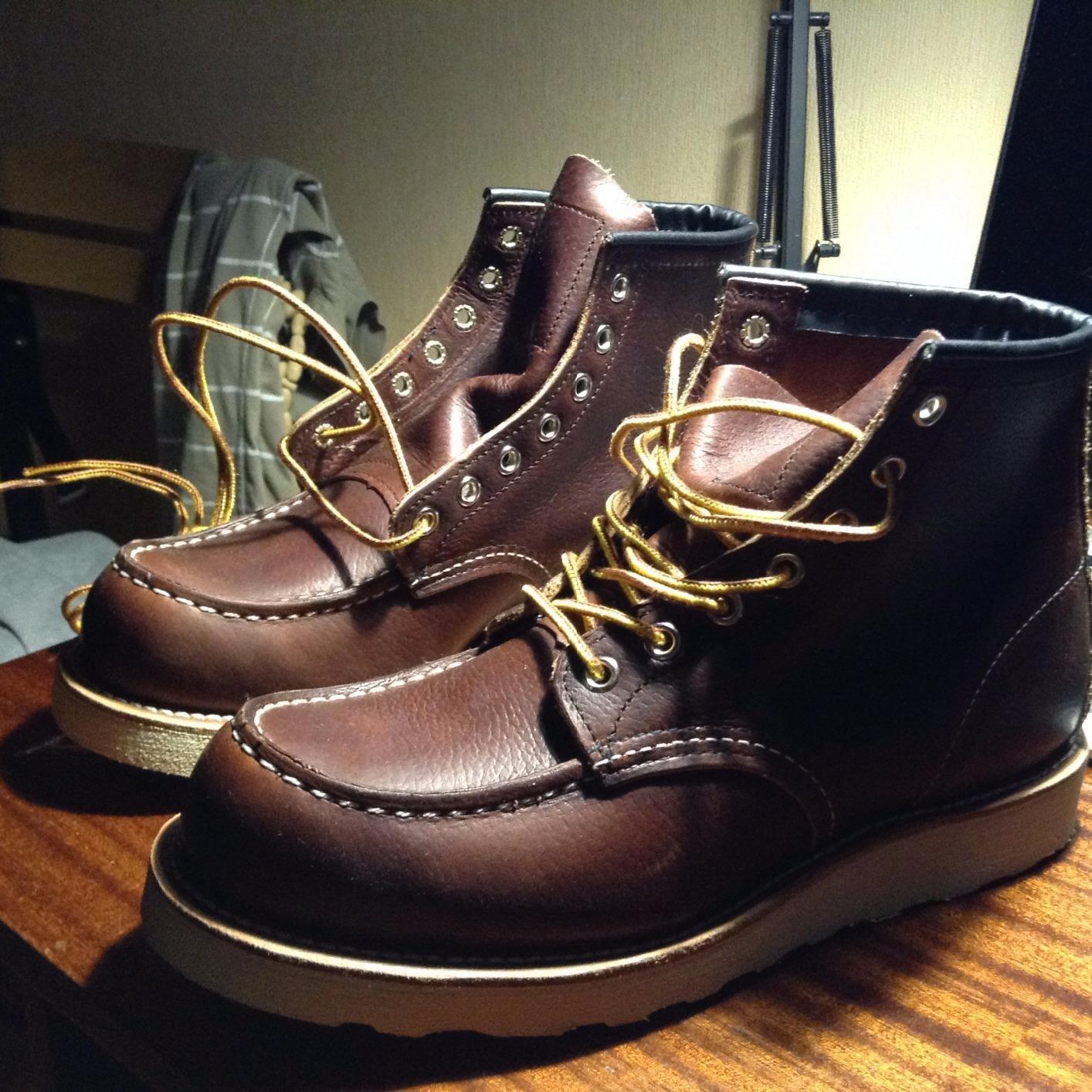 Red Wing Shoes Heritage Classic Moc Men's 6-Inch Boot, Full Grain Oiled and Waxed Leather, Traction Tred Wedge Sole customer photo 1