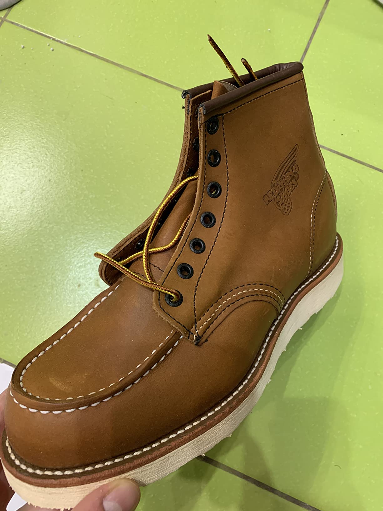 Red Wing Shoes Heritage Classic Moc Men's 6-Inch Boot, Full Grain Oiled and Waxed Leather, Traction Tred Wedge Sole customer photo 2