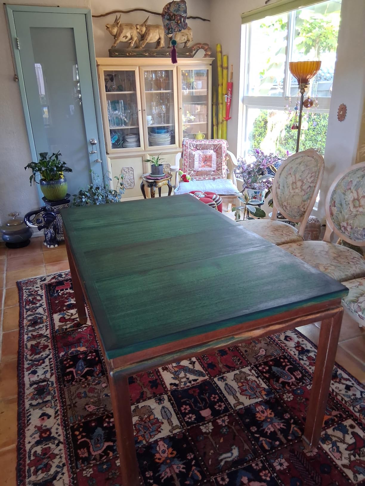 SamaN Interior Water Based Wood Stain - Natural Stain for Furniture, Moldings, Wood Paneling, Cabinets (Emerald TEW-103-12, 12 oz) customer photo 1
