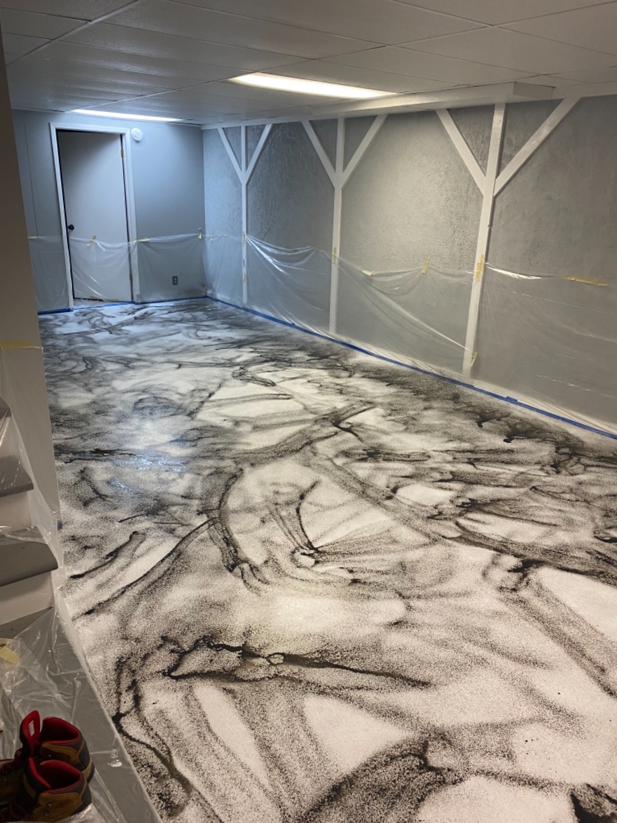 Concrete Stain Concentrate Just Add Water, User & Eco-Friendly Semi-Transparent Professional Grade Cement Stain, Concrete Resurrection Brand (32 Ounce, Charcoal - Blue Undertones) customer photo 2