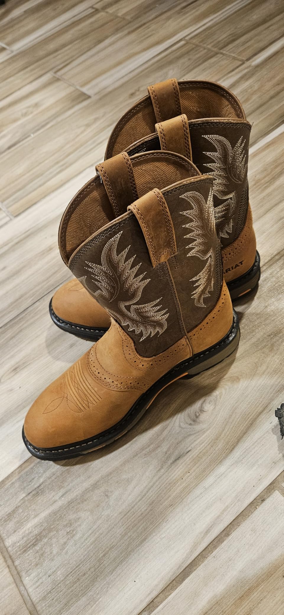 Ariat Men's Groundbreaker Wide Square Toe Waterproof Work Boot customer photo 2