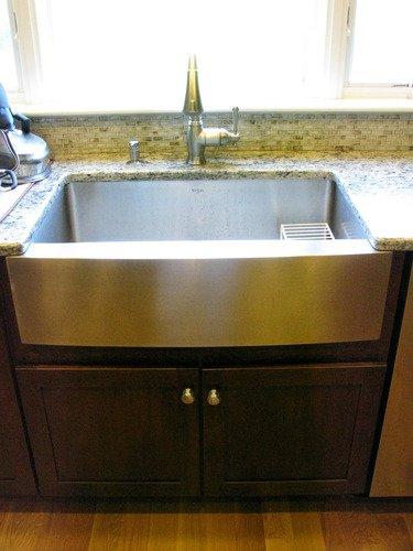 KRAUS Standart Pro 30-Inch Apron Front Farmhouse 16-Gauge Single Bowl Stainless Steel Kitchen Sink, KHF200-30 customer photo 1