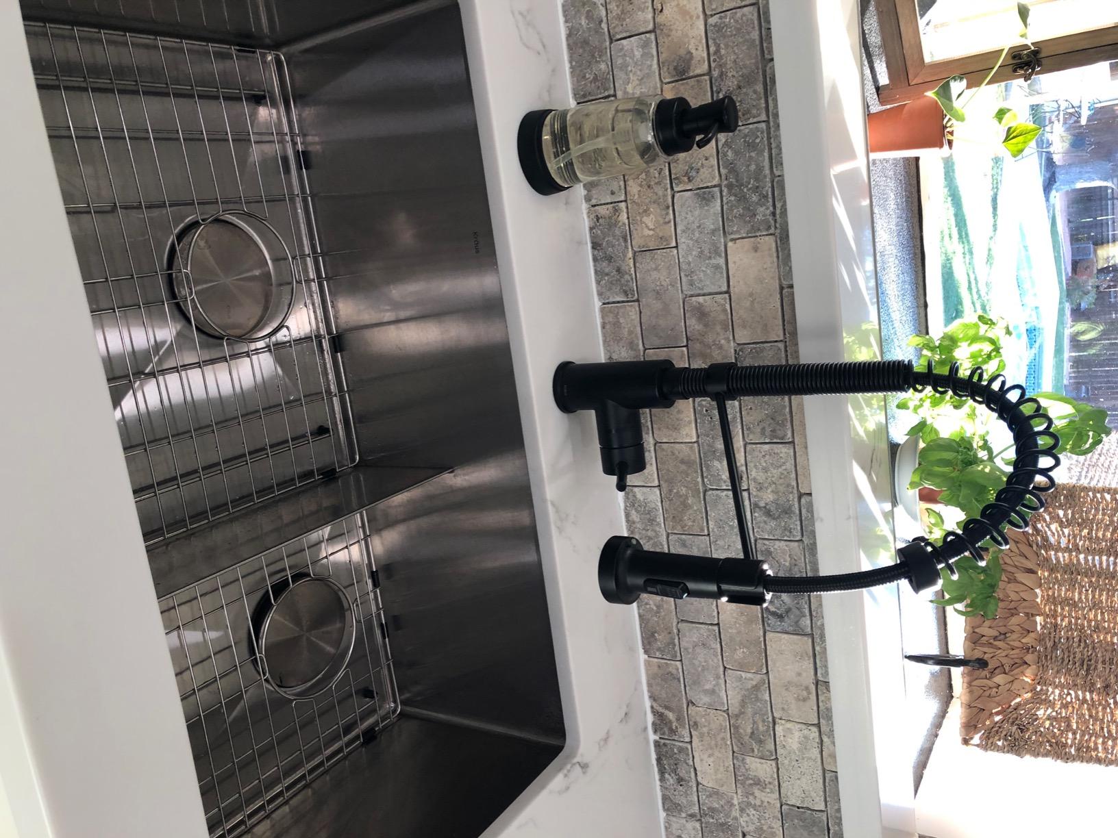 Kraus Kitchen Sinks Undermount - 33 Inch Stainless Steel Kitchen Sink, 60/40 Double Bowl, 16 Gauge, Model KHU103-33 customer photo 2