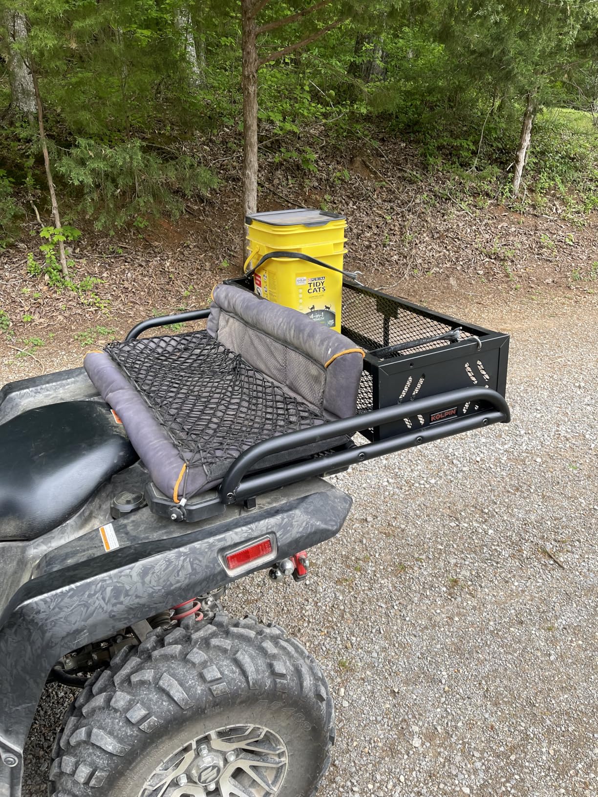 Kolpin 53350 ATV Rear Drop Rack Basket Convertible 3-in-1, Black, 43