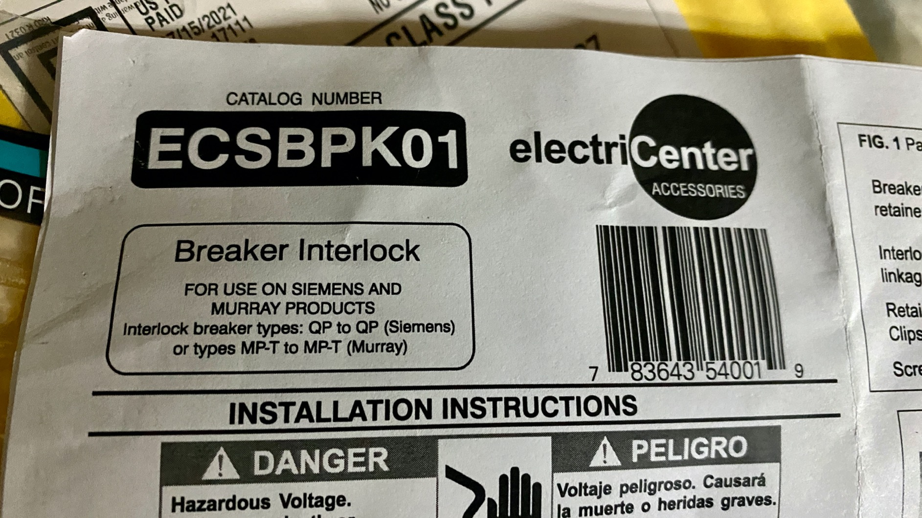 Siemens ECSBPK01 Generator Standby Power Mechanical Interlock customer photo 2
