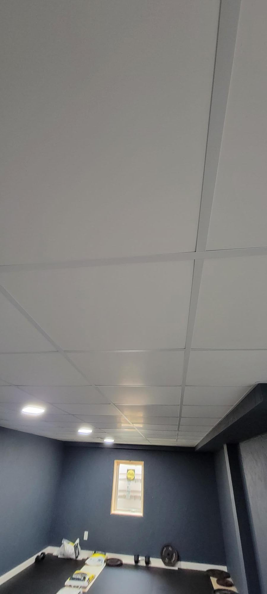 Genesis 2ft x 4ft Smooth Pro White Ceiling Tiles - Easy Drop-In Installation - Waterproof, Washable and Fire-rated - High-Grade PVC to Prevent Breakage - Package of 10 Tiles customer photo 1