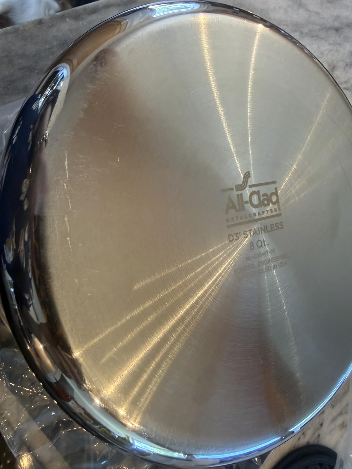 All-Clad D3 Stainless Steel 8 Quart Stockpot Covered - Made in the USA - The Original Bonded Professional Cookware - Oven Safe & Induction Compatible customer photo 1