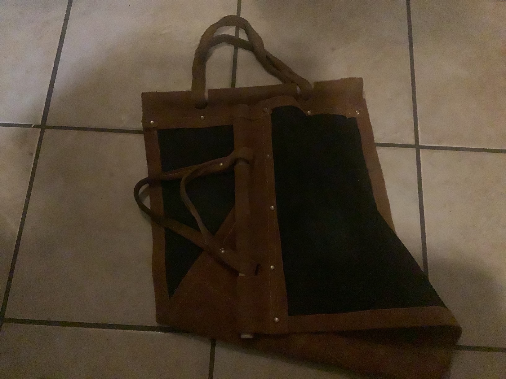 Panacea 15255 Leather Log Tote, 39-Inch by 14-Inch customer photo 2