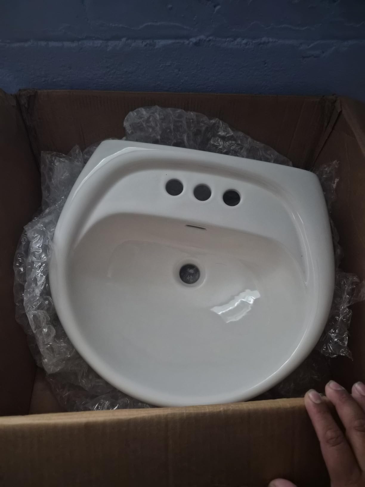 Fine Fixtures Prestige White Pedestal Sink Vitreous China Ceramic Material 22 X 18 customer photo 1