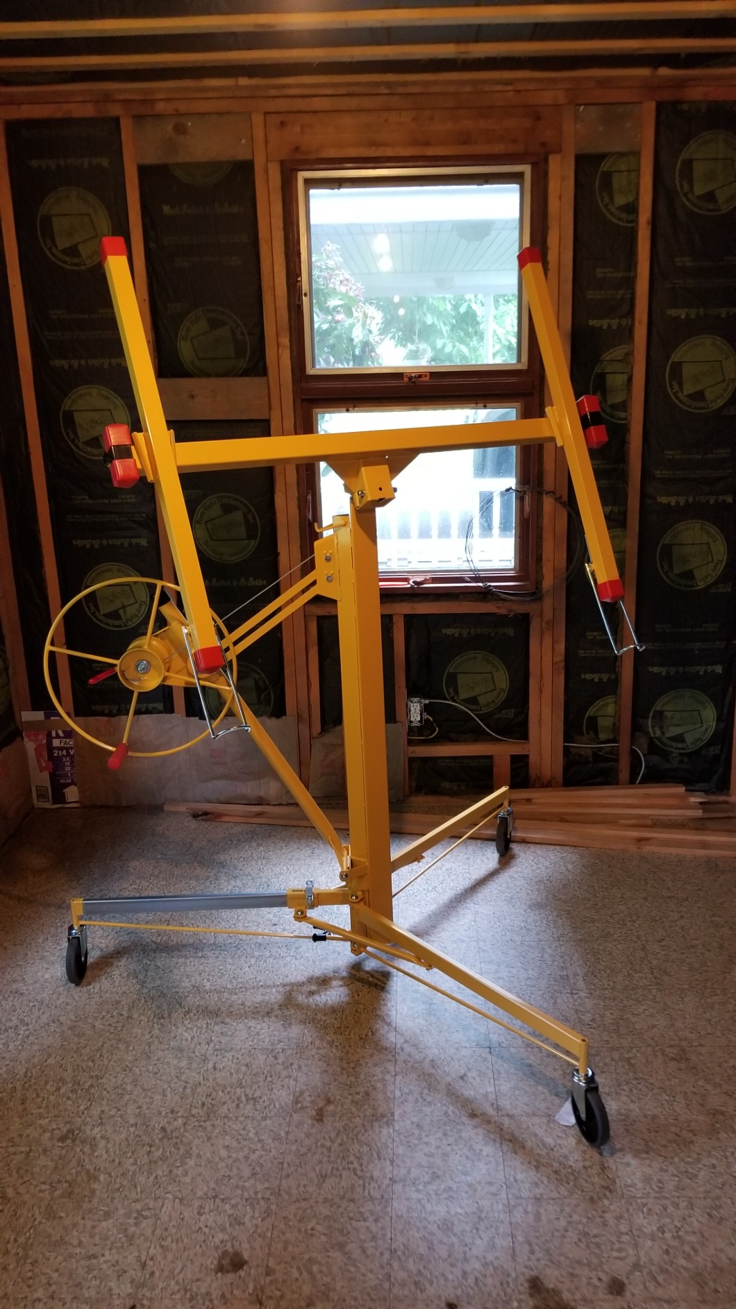 PANELLIFT® Drywall Lift, Sheetrock Hoist 125, 150 lbs, Rolling Panel Lift, Drywall Installation, Rolling Lifter, Sheetrock Lift, Drywall Lifter, Adjustable customer photo 2