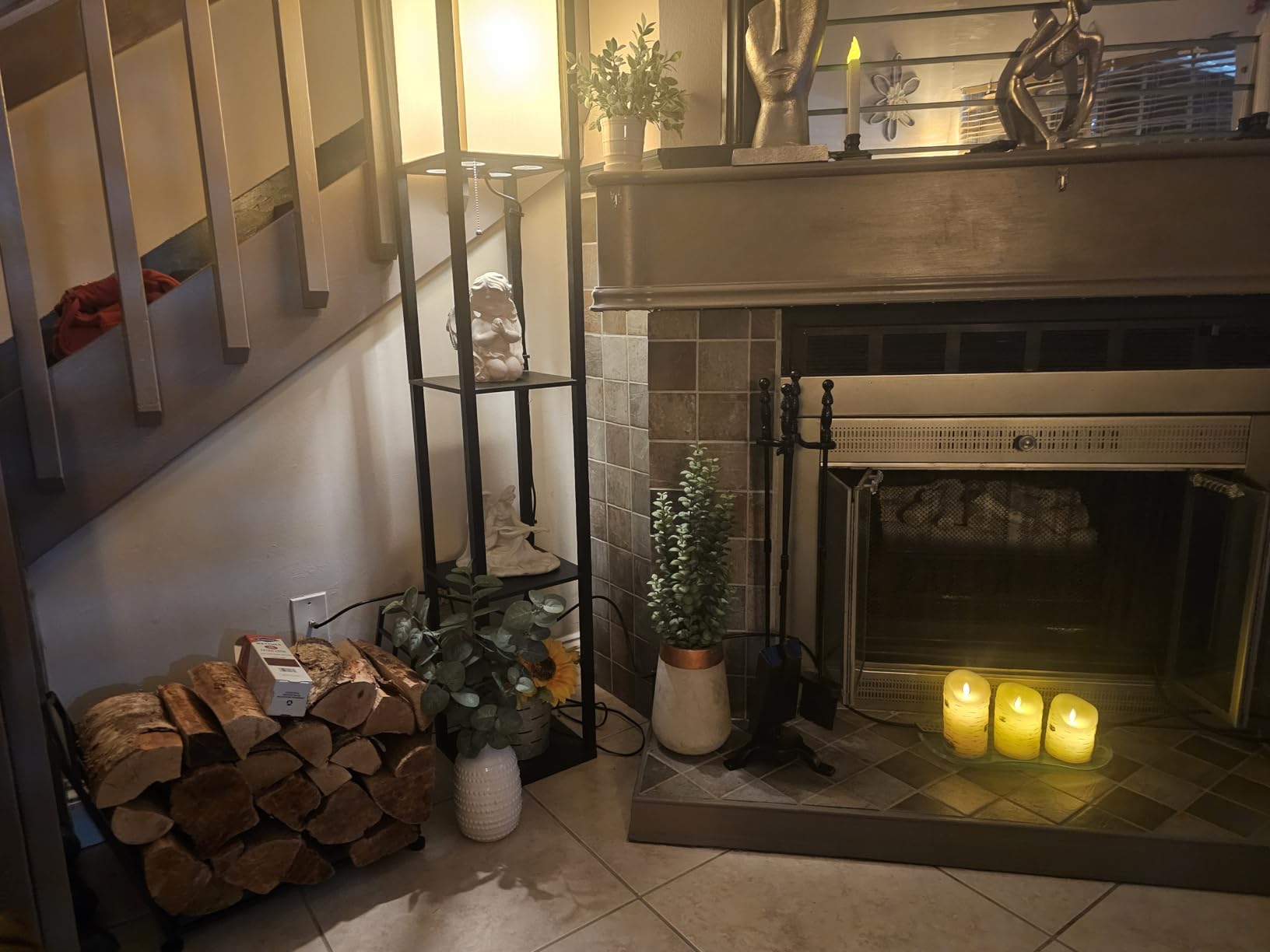 Firewood Rack, Foldable Firewood Holder, Firewood Storage Rack for Indoor Outdoor Log Organization and Storage customer photo 1