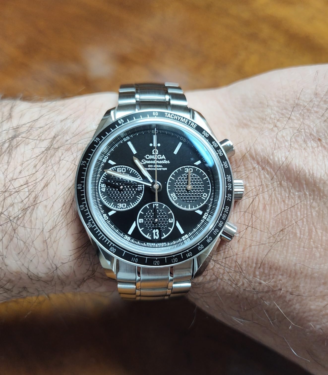 Omega Speedmaster Racing Automatic Chronograph Black Dial Stainless Steel Men's Watch 326.30.40.50.01.001 customer photo 2