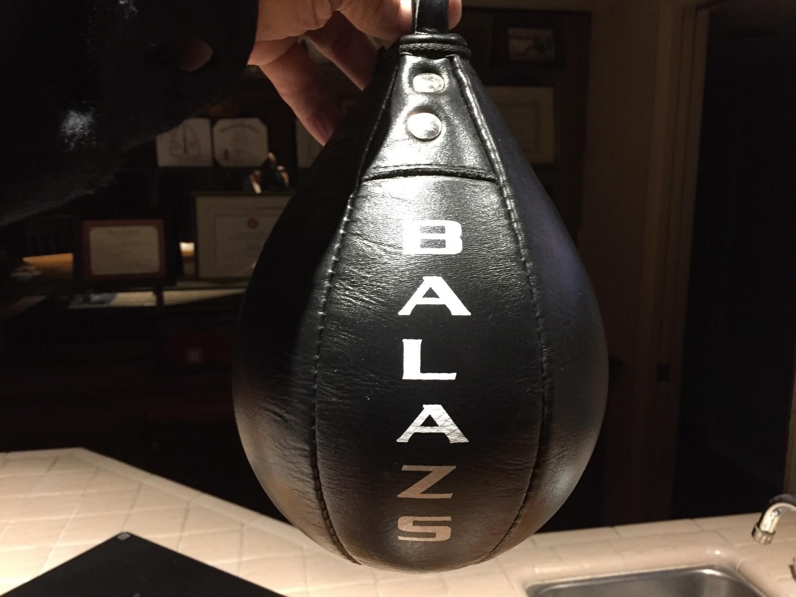 Balazs Lazer Speed Bag - Genuine Leather | Speed Bag for Boxing Training | Reflex & Hand-Eye Coordination | No-Lace No-Welt customer photo 1