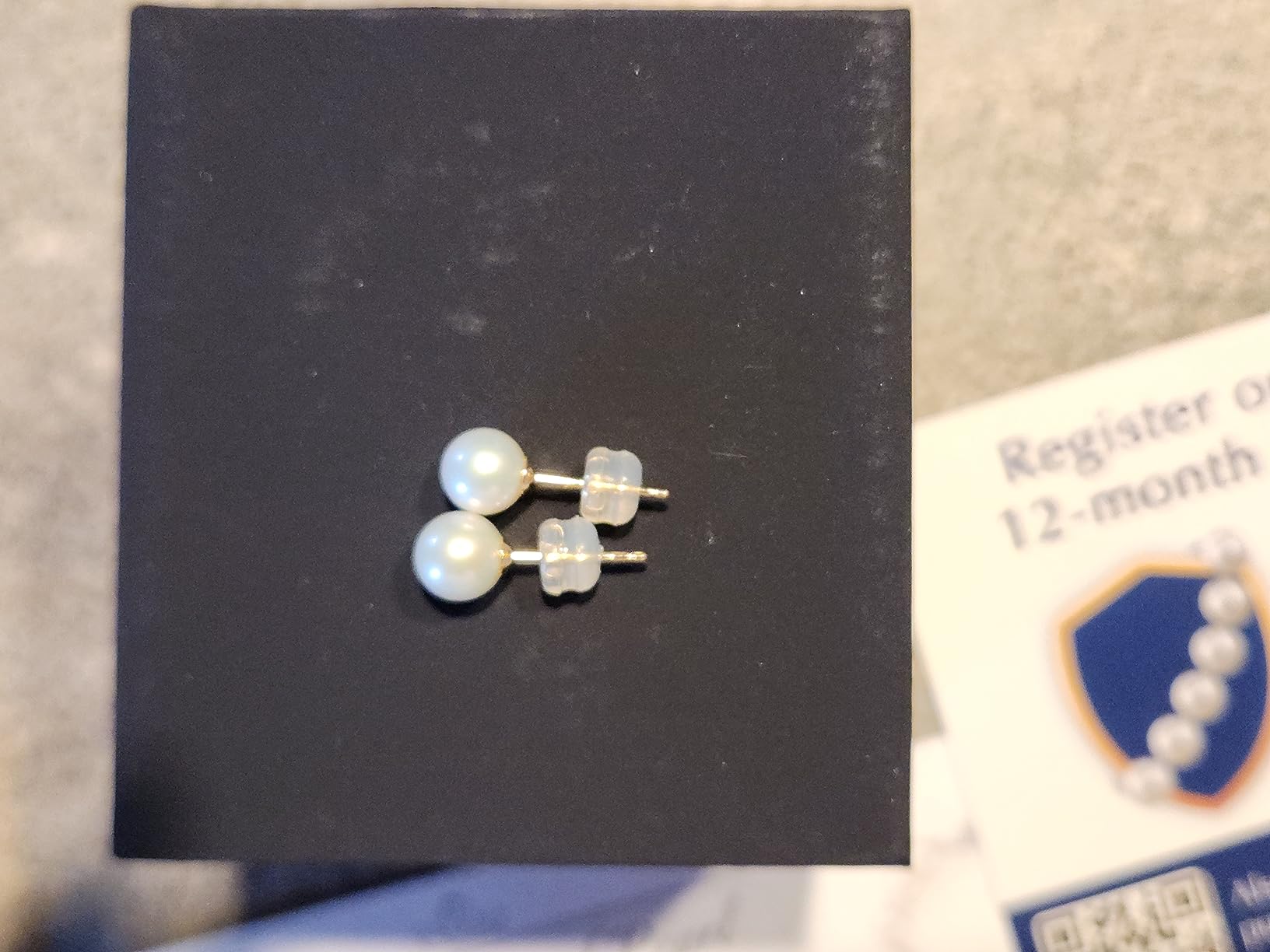 THE PEARL SOURCE Real Pearl Stud Earrings for Women, 14K Gold Genuine Cultured Freshwater Pearls, Classic Round White Pearl Jewelry Gift for Women, Hypoallergenic Fine Jewelry customer photo 2